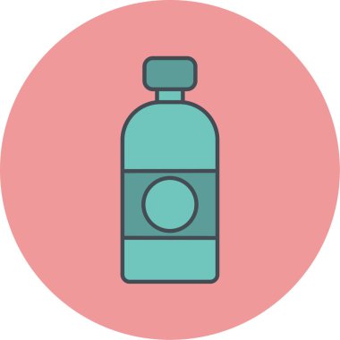 Modern b 'nin vektör illüstrasyonu şişe simgesinden yoksun