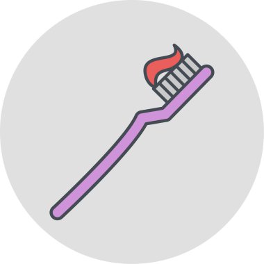 Diş fırçası. Web simgesi basit illüstrasyon