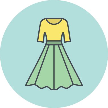 Elbise. Web simgesi basit illüstrasyon