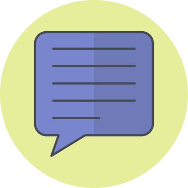 Konuş. Web simgesi basit illüstrasyon