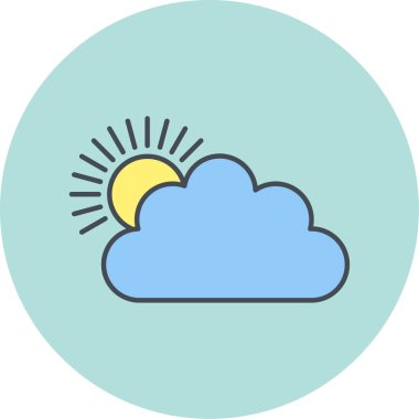 bulut simgesi, vektör illüstrasyonu