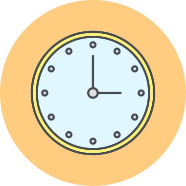 Saat. Web simgesi basit illüstrasyon