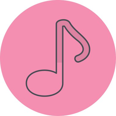 müzik notası ikon vektör illüstrasyonu