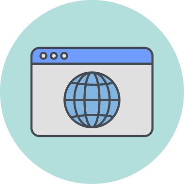 tarayıcı pencere simgesi, vektör illüstrasyonu