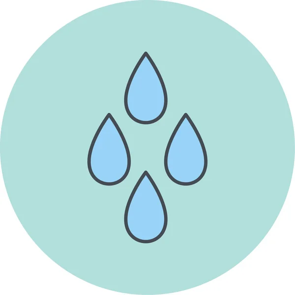 Значок Капли Воды Простая Иллюстрация Значков Аква Вектора Сети — стоковый вектор
