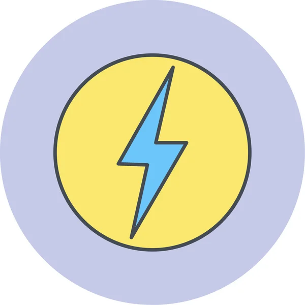 Vector Illustration Lightning Icon — Stock Vector
