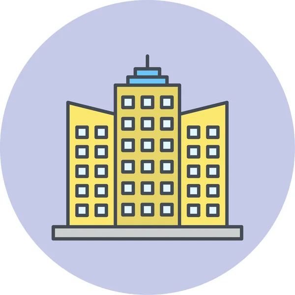 Krankenhaus Gebäude Symbol Vektor Illustration — Stockvektor
