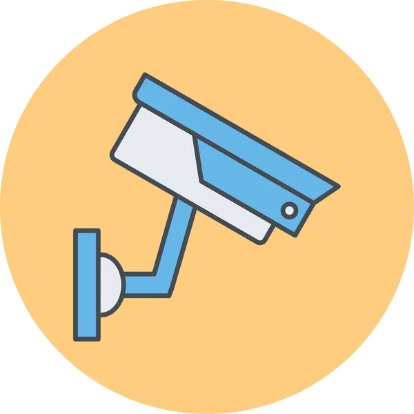 Icono Cámara Seguridad Estilo Diseño Plano Ilustración Vectorial — Vector de stock