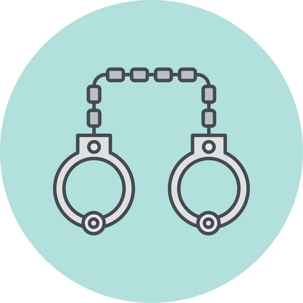 Vector Illustration Handcuff Icon Element — Stockvektor