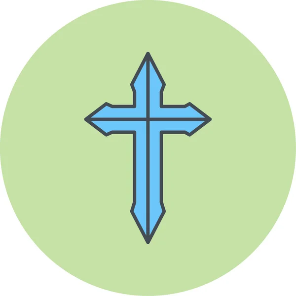 Vektorillustration Eines Kreuzsymbols — Stockvektor