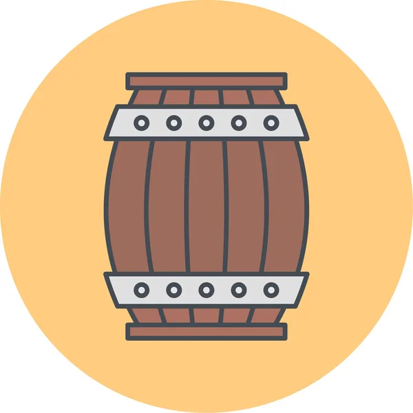 Beer Barrel Simple Design — ストックベクタ