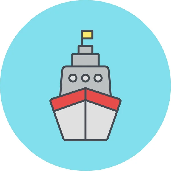 Schip Pictogram Vector Illustratie — Stockvector