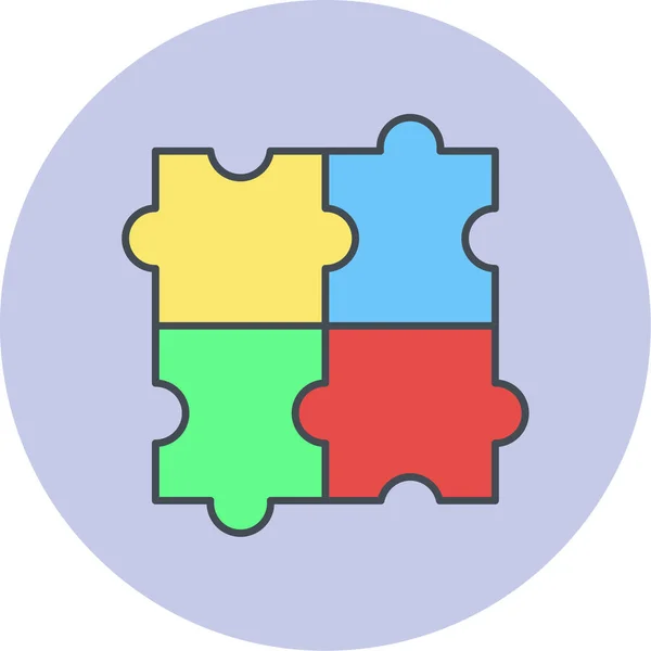 Puzzle Icône Web Illustration Simple — Image vectorielle