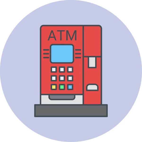 Atm Web Icon Simple Illustration — Stock Vector