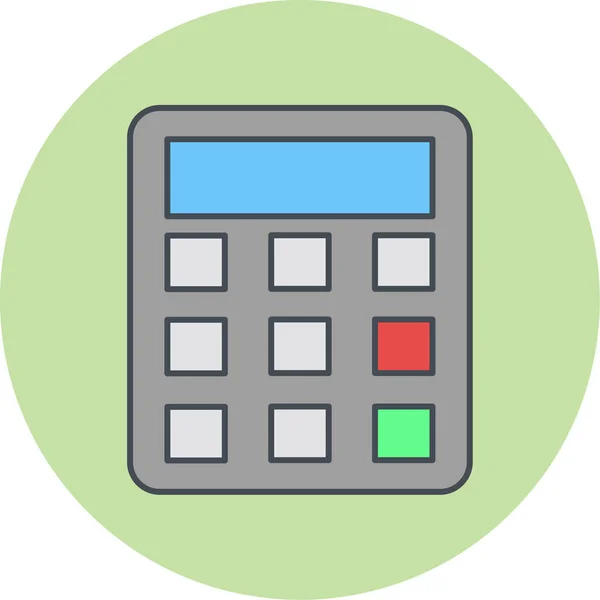 Calculadora Icono Web Ilustración Simple — Vector de stock