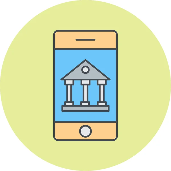 Mobile Banking Ikone Vektorillustration — Stockvektor