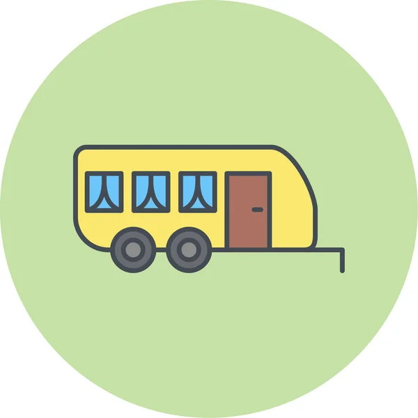 Autobús Icono Web Ilustración Simple — Vector de stock