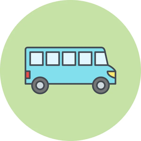 Bus Icône Web Illustration Simple — Image vectorielle