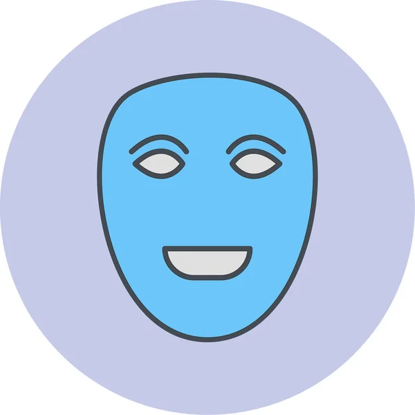 Maschera Facciale Icona Web — Vettoriale Stock