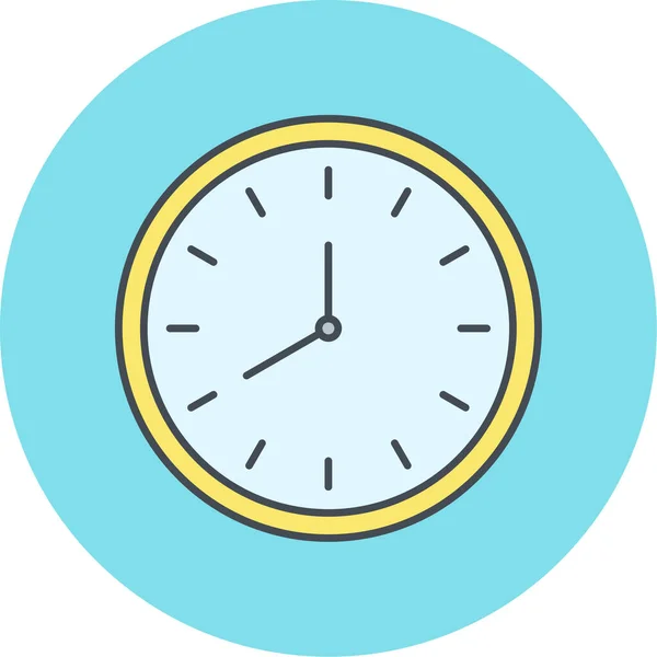 Иконка Часов Изолированная Абстрактном Бэкгрунте — стоковый вектор