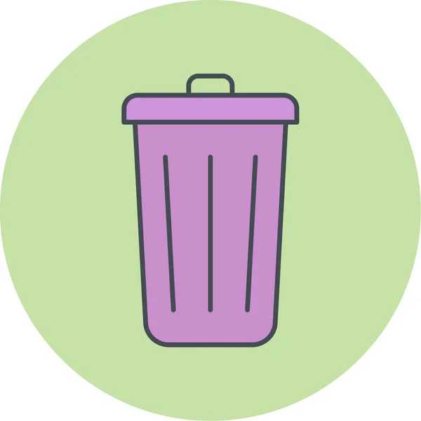 Abbildung Zum Symbol Für Mülleimer Vektor — Stockvektor