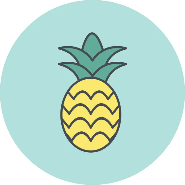 Pineapple Vector Icon Modern Simple Illustration — Stok Vektör