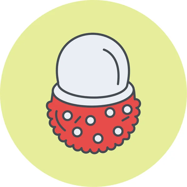 vector illustration of lychee  icon