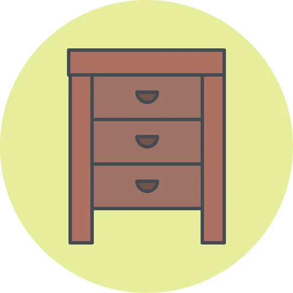 Cabinet Web Icon Simple Illustration — Stock Vector