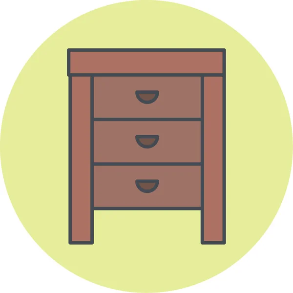 Gabinete Icono Web Ilustración Simple — Archivo Imágenes Vectoriales