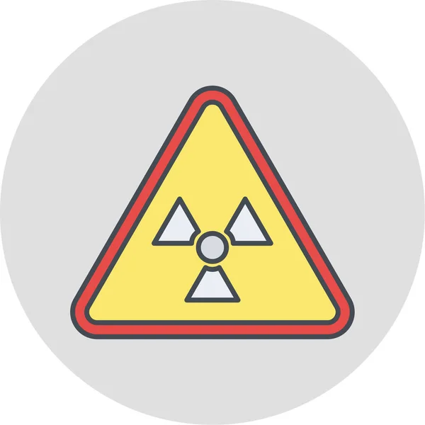 Signo Peligro Radiación Icono Símbolo Advertencia Peligro Tema Internet Ilustración — Vector de stock