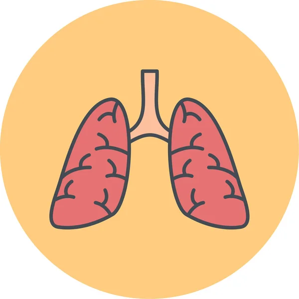 Lungs Vector Icon Modern Simple Illustration — Vettoriale Stock