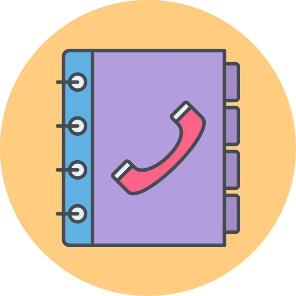 Telefon Web Symbol Einfache Illustration — Stockvektor