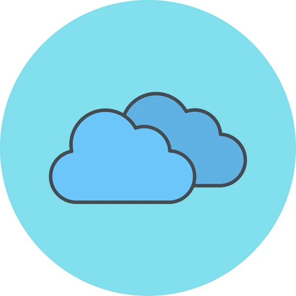 Ikona Chmury Ilustracja Wektora Płaski Styl Projektowania — Wektor stockowy