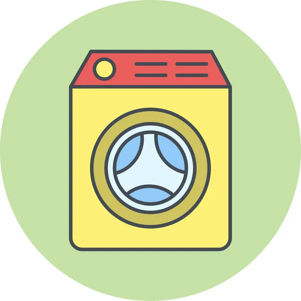Ícone Máquina Lavar Roupa Ilustração Vetorial — Vetor de Stock