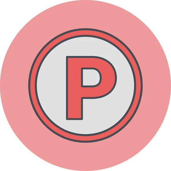 Vector Illustration Parking Icon — Stock Vector