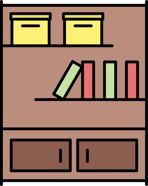 Biblioteca Icono Web Ilustración Simple — Vector de stock