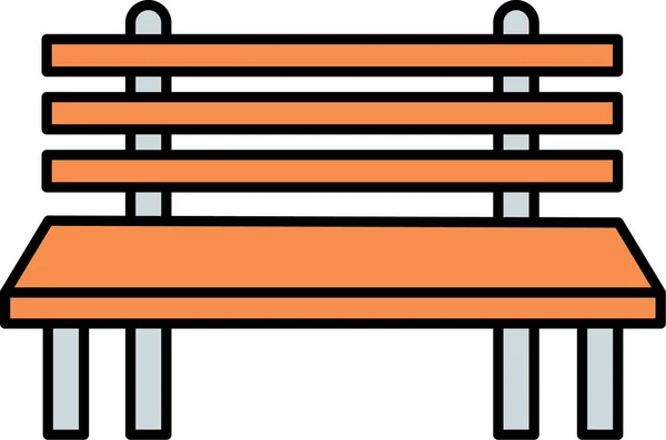 Bench Web Icon Simple Design — Stock Vector