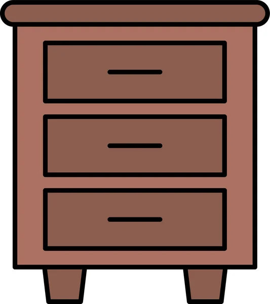 Kabinett Web Symbol Einfache Illustration — Stockvektor