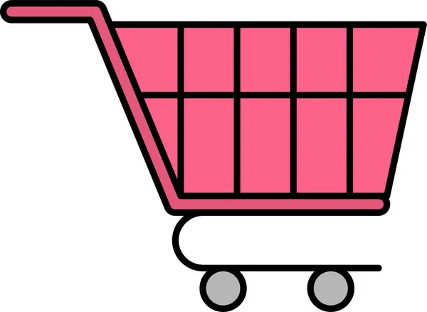 Shopping Cart Icon Simple Illustration Supermarket Trolley Vector Icons Web — Stock Vector