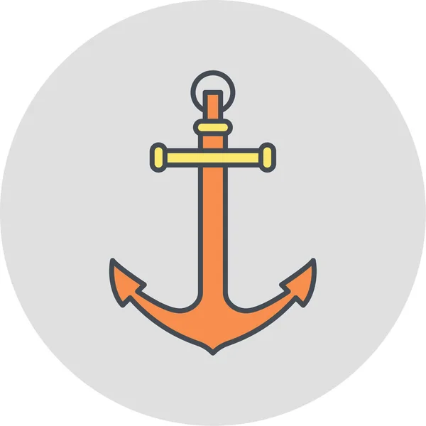 Anchor Icon Simple Illustration Ship Vector Symbol Web — Vector de stock