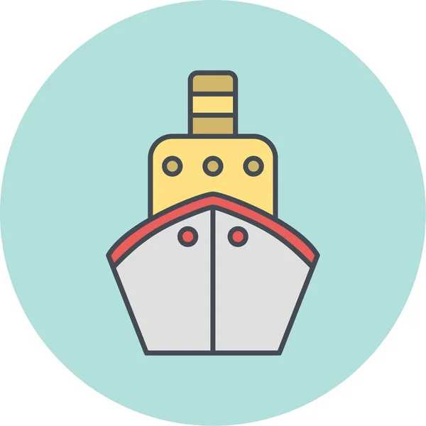 Корабль Иконка Сайта — стоковый вектор
