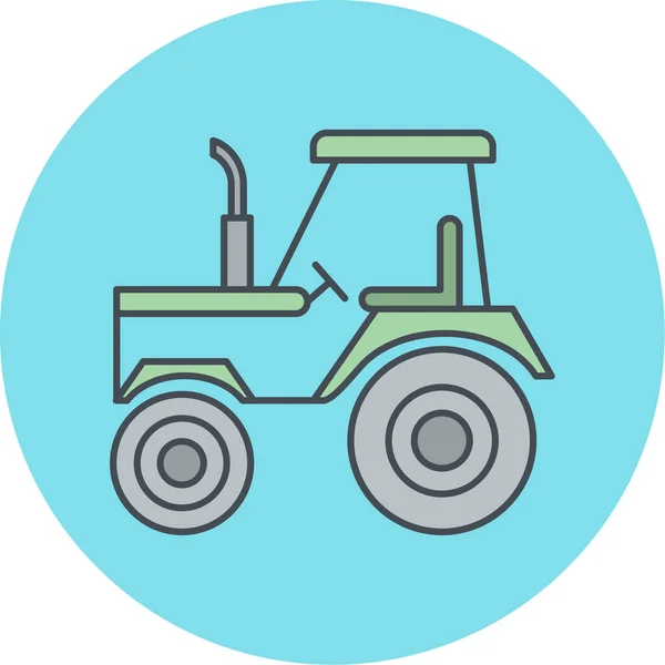 Traktor Symbol Einfachen Stil Isoliert Auf Weißem Hintergrund — Stockvektor