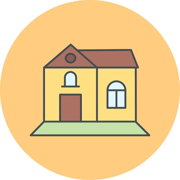 Ilustración Vectorial Del Icono Casa Moderna — Vector de stock