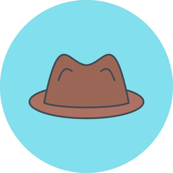 Sombrero Vector Icono Ilustración — Archivo Imágenes Vectoriales