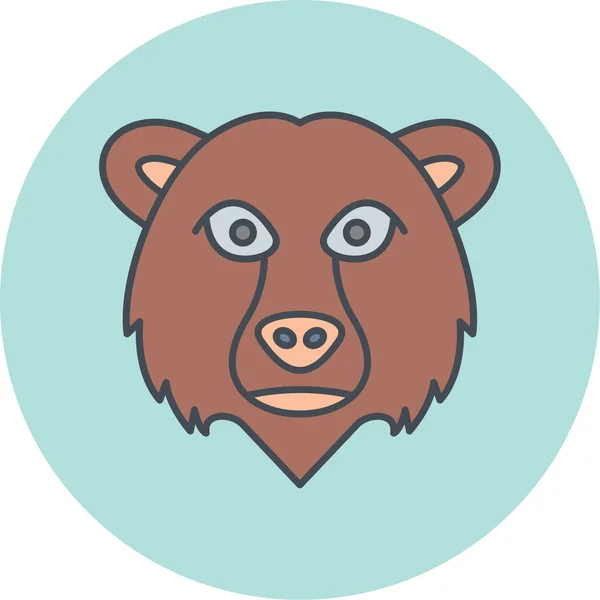 Urso Ícone Web Ilustração Simples — Vetor de Stock