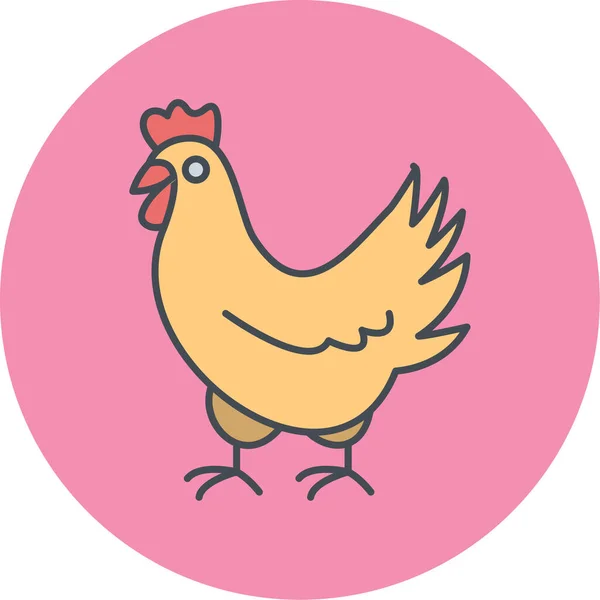 Illustration Hen Logo — Stockvector