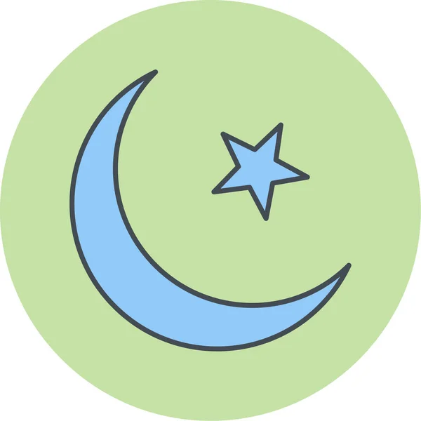 Moon Icon Vector Illustration — Stock Vector