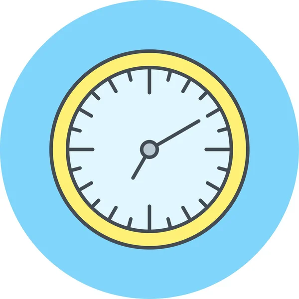 Uhr Ikone Isoliert Auf Abstraktem Hintergrund — Stockvektor