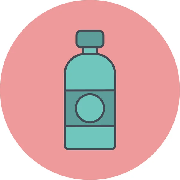 Vector Illustration Modern Lack Icon Bottle — Stock Vector