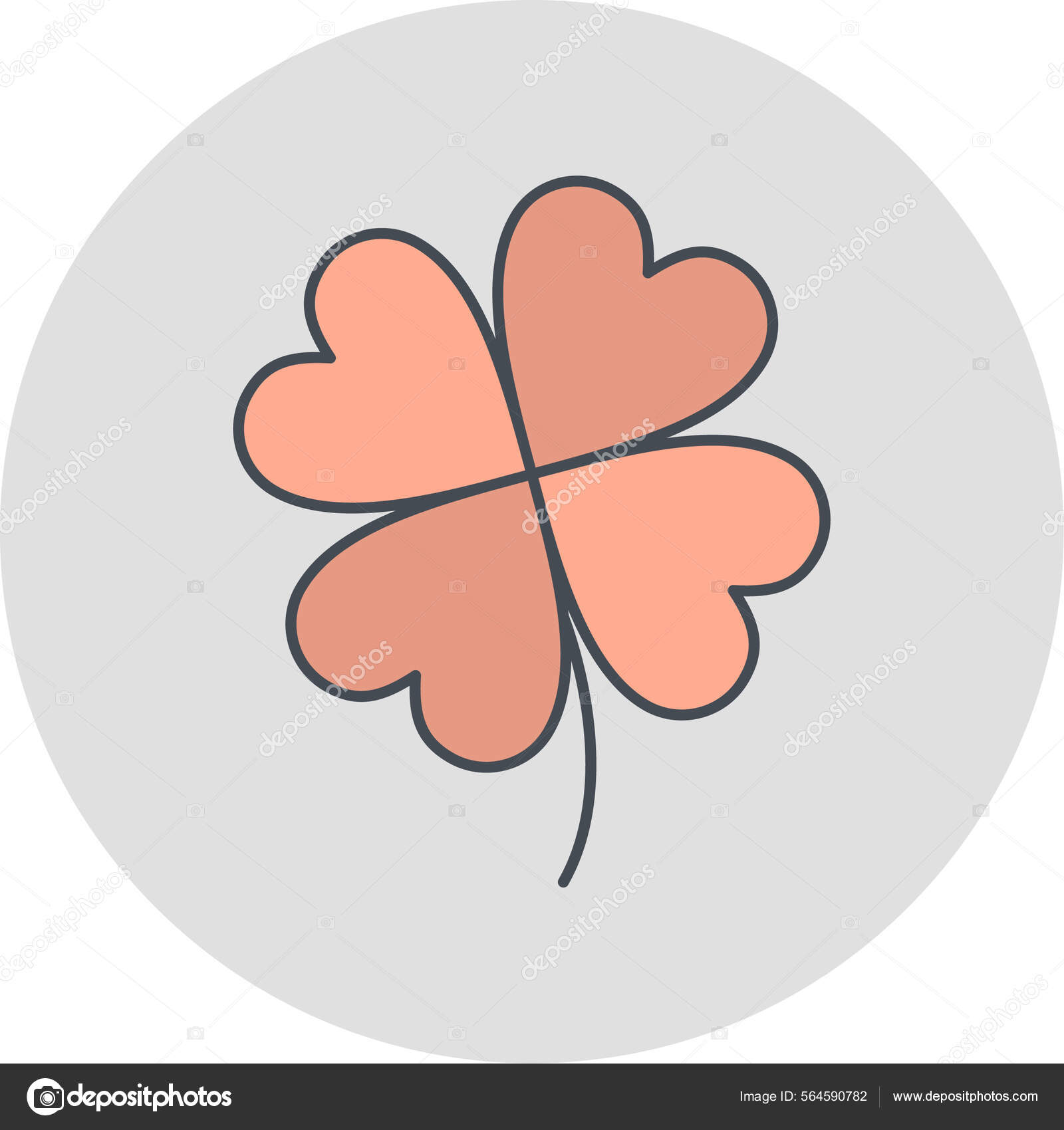 Clover Icon Simple Illustration Leaf Vector Icons Web Векторное.